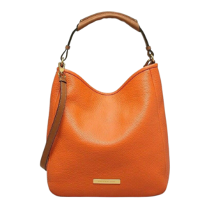 Orange Pebbled Leather Handbag – Bold & Functional Elegance
