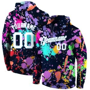 Custom Paint-Splatter Hoodie – Personalized Teamwear