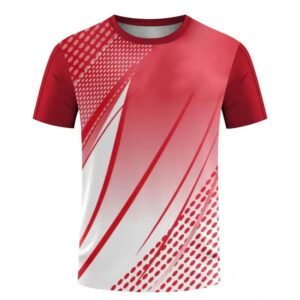 Men’s Gradient Motion T-Shirt – Red to White