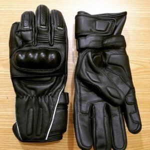 Black Motorcycle Gloves – Knuckle Armor & Grip Padding for Safety and Control