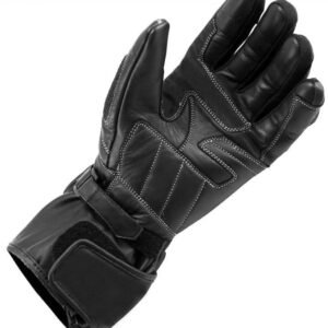 Black Protective Leather Glove – Reinforced Design for Motorcycling & High-Performance Use