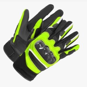 High-Visibility Tactical Motorcycle Gloves – Neon Safety Armor