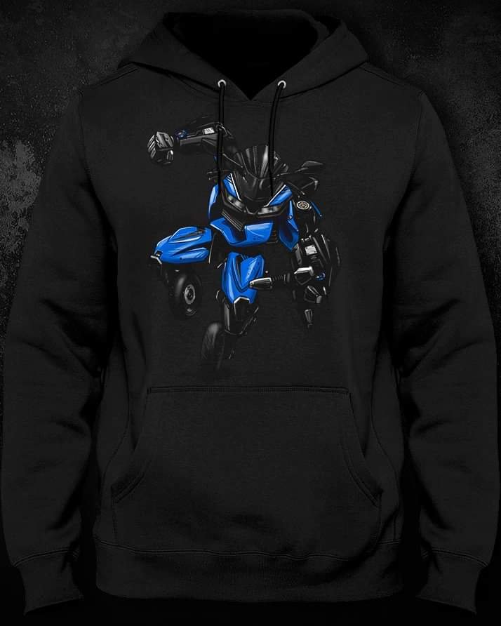 Men’s "Moto-Bot" Blue Robot Graphic Hoodie – Premium Heavyweight Streetwear