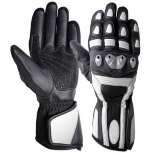 Modex Intel Protective Motorcycle Gloves – Black & White