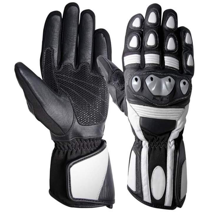 Modex Intel Protective Motorcycle Gloves – Black & White