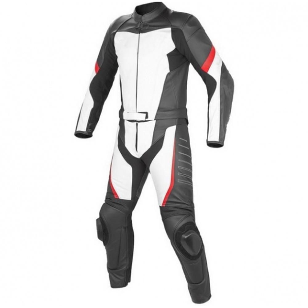 Men’s Black, White & Red Motorcycle Racing Suit – Export Grade Full-Body Protection - Image 2