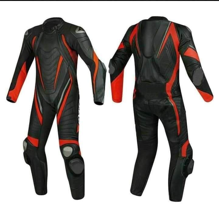 Men’s Black & Red Motorcycle Racing Suit – Export Grade Protective Gear